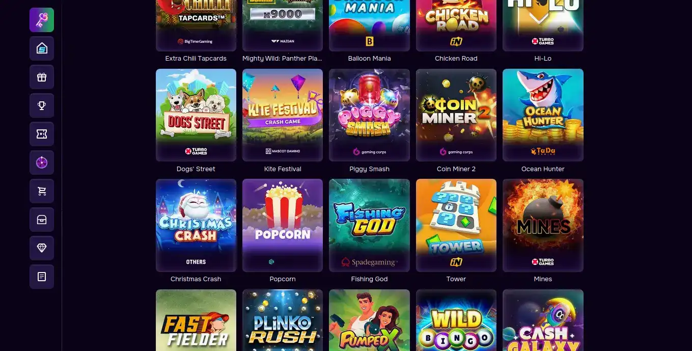 Интерфейс мобильного приложения Metelitsa casino